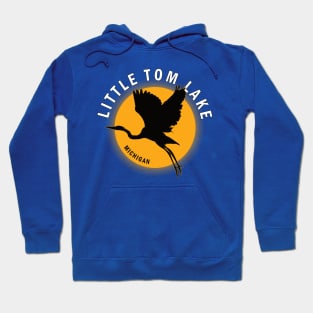 Little Tom Lake in Michigan Heron Sunrise Hoodie